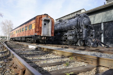 Old Trains on Railroad