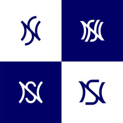 Obraz premium letter NS logo set. Icon design. Template elements - Vector signs collection