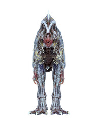 giganotosaurus is a zombie in stand up pose front view © DM7