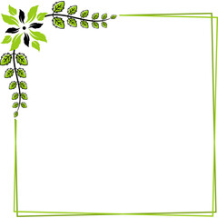 square leaf ornament frame