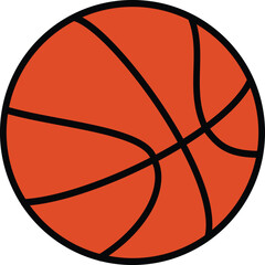 Basketball ball. Vector illustration isolated on white background.