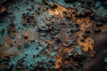 Abstract photograph of corroded metal surface