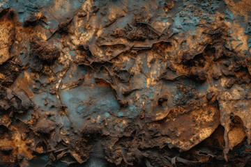 Obraz premium Abstract photograph of corroded metal surface