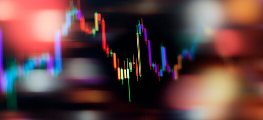 financial graph on monitor which including of Market Analyze. Bar graphs, Diagrams, financial figures. Forex chart.