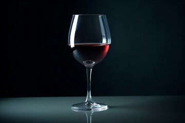 Glass of wine on the table. Generative AI