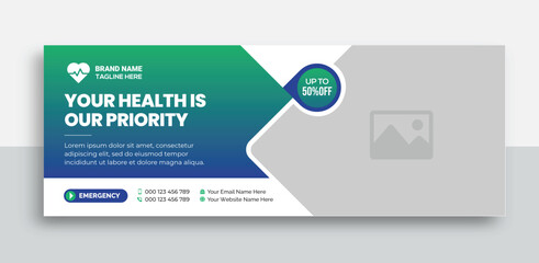 Medical healthcare facebook timeline cover and web banner template