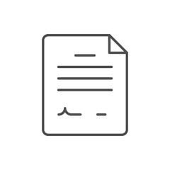 Paper document line outline icon