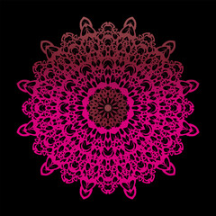 Hand drawn ornamental luxury coloring mandala design