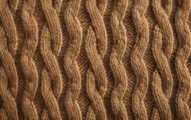 close-up of woolen knitted fabric as a background, Generative AI