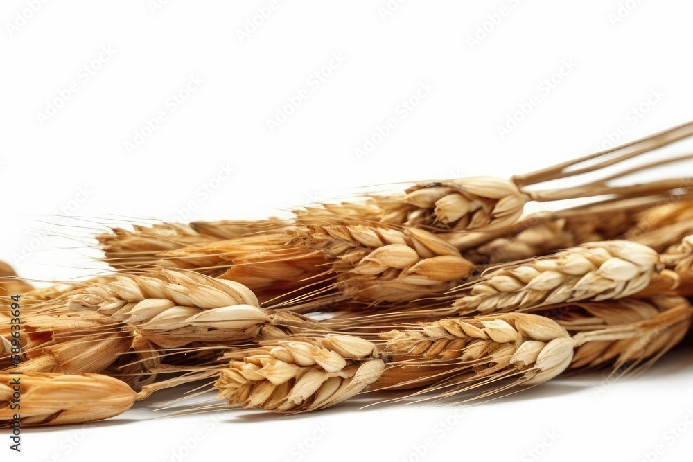 Aufkleber wheat isolated on white background, clipping path, full depth of field created with generative ai te
