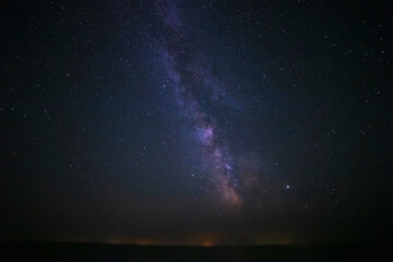 bright Milky Way galaxy in night sky