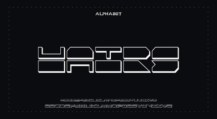 hairs Abstract Fashion Best font alphabet. Minimal modern urban fonts for logo, brand, fashion, Heading etc. Typography typeface uppercase lowercase and number. vector illustration full Premium look