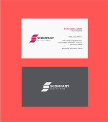 Simple and clean Minimal professional visiting card template design in white and grey color