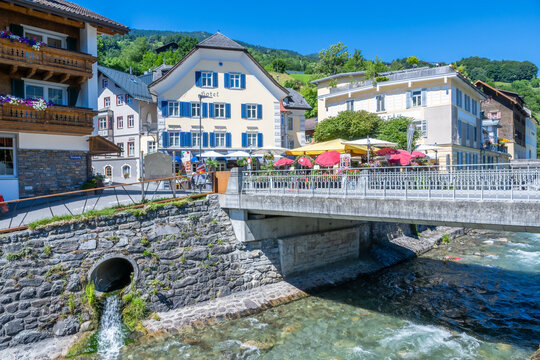 Village of Schruns in the Montafon Valley, State of Vorarlberg, Austria