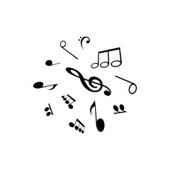 Sketch of musical notes - 589640479