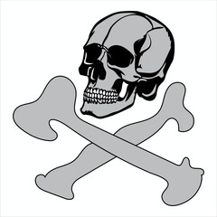  A Beautiful and Eye catching Skull Line Art in Black and white