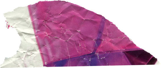 pink textured scrap of magazine paper