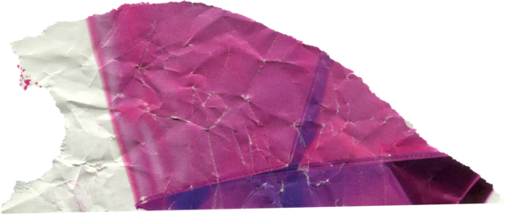 pink textured scrap of magazine paper