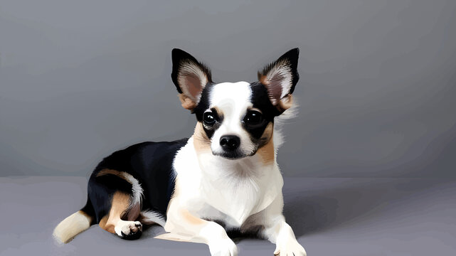 border collie puppy on white background