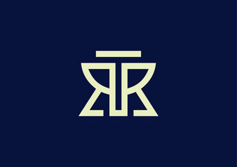 line design letter R and K logo