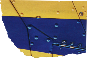 blue textured scrap of magazine paper