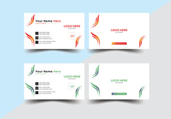 Modern creative business card, Horizontal simple clean template vector design, Vector creative business card template, Corporate Business template vector, Front and Back View of Business Card.