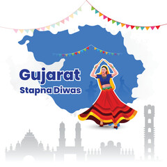 Gujarat day illustration