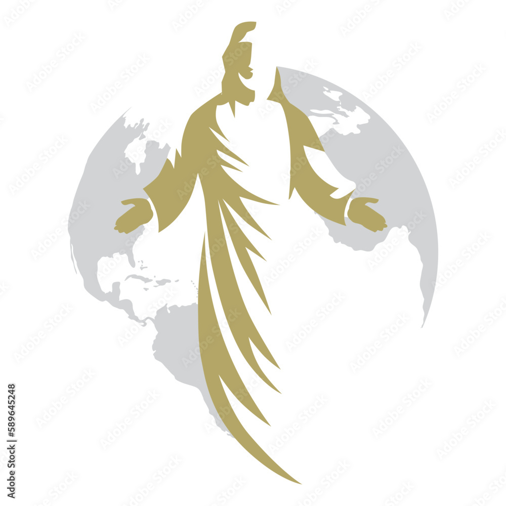 Wall mural jesus christ, son of god. vector