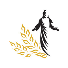 Jesus Christ, son of God. vector 