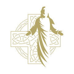 Jesus Christ, son of God. vector 