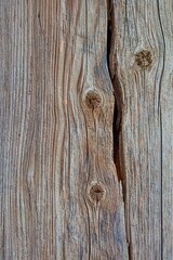old wood, board with cracks and knots