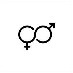 Gender. Male and Female. man and woman symbol vector illustration on white background.  EPS 10