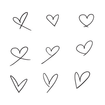 heart drawing with thin lines, thin line doodles, love, valentine's day