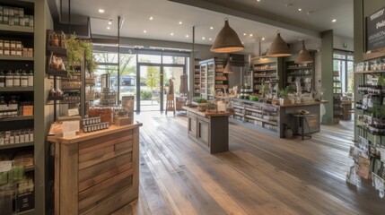 Obraz na płótnie Canvas Green Retail: Eco-Friendly and Healthy Food Shopping Experience. Generative AI