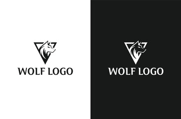 wolf logo vector, wolf head logo, wolf icon, wolf vector, poster, card, banner, emblem, t shirt. Vector illustration