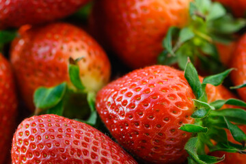 background of fresh red strawberries 7