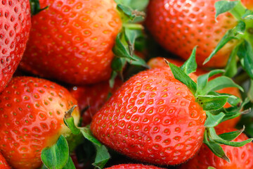background of fresh red strawberries 2
