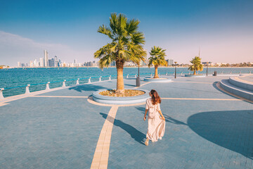 Walking along the Corniche at sunset is a magical experience, with the warm hues of the sky...