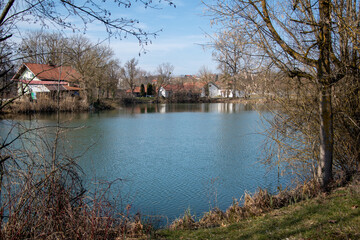 View across the lake