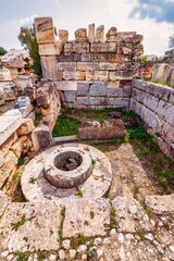 The archaeological site of Eleusis. Well of the fair dances where goddess Demeter rested, when she...