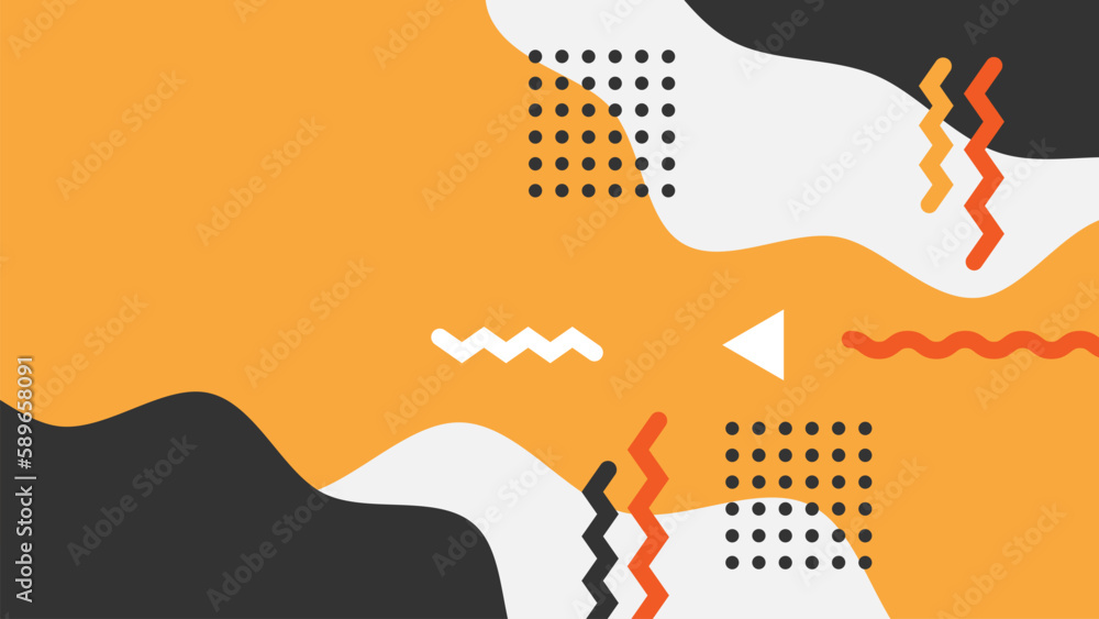 Poster dynamic wave memphis abstract background