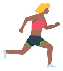 Fototapeta na wymiar Athlete running sprint. Woman in sportswear trainng for marathon