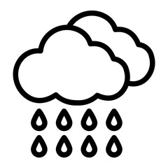 rainy line icon