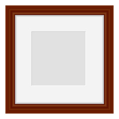 Wooden frame mockup. Realistic painting picture border