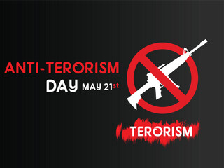  World anti- terrorism day social media banner design with gun