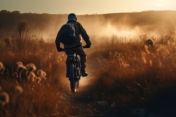 Discovering Adventure: Exploring Scenic Landscapes on Bikes and Enjoying Outdoor Sports and Activities. Generative AI