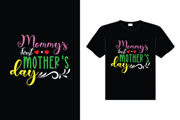 Colorful lettering mothers Day quote Happy mom shirt vector typography mommy loves t-shirt design