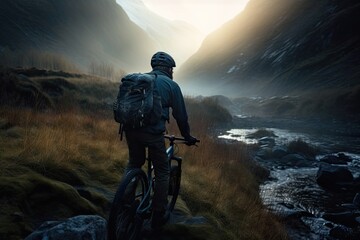 Discovering Adventure: Exploring Scenic Landscapes on Bikes and Enjoying Outdoor Sports and Activities. Generative AI