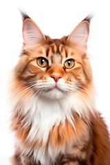 face of a cat Maine Coon