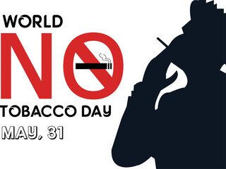 world no tobacco day vector design template 